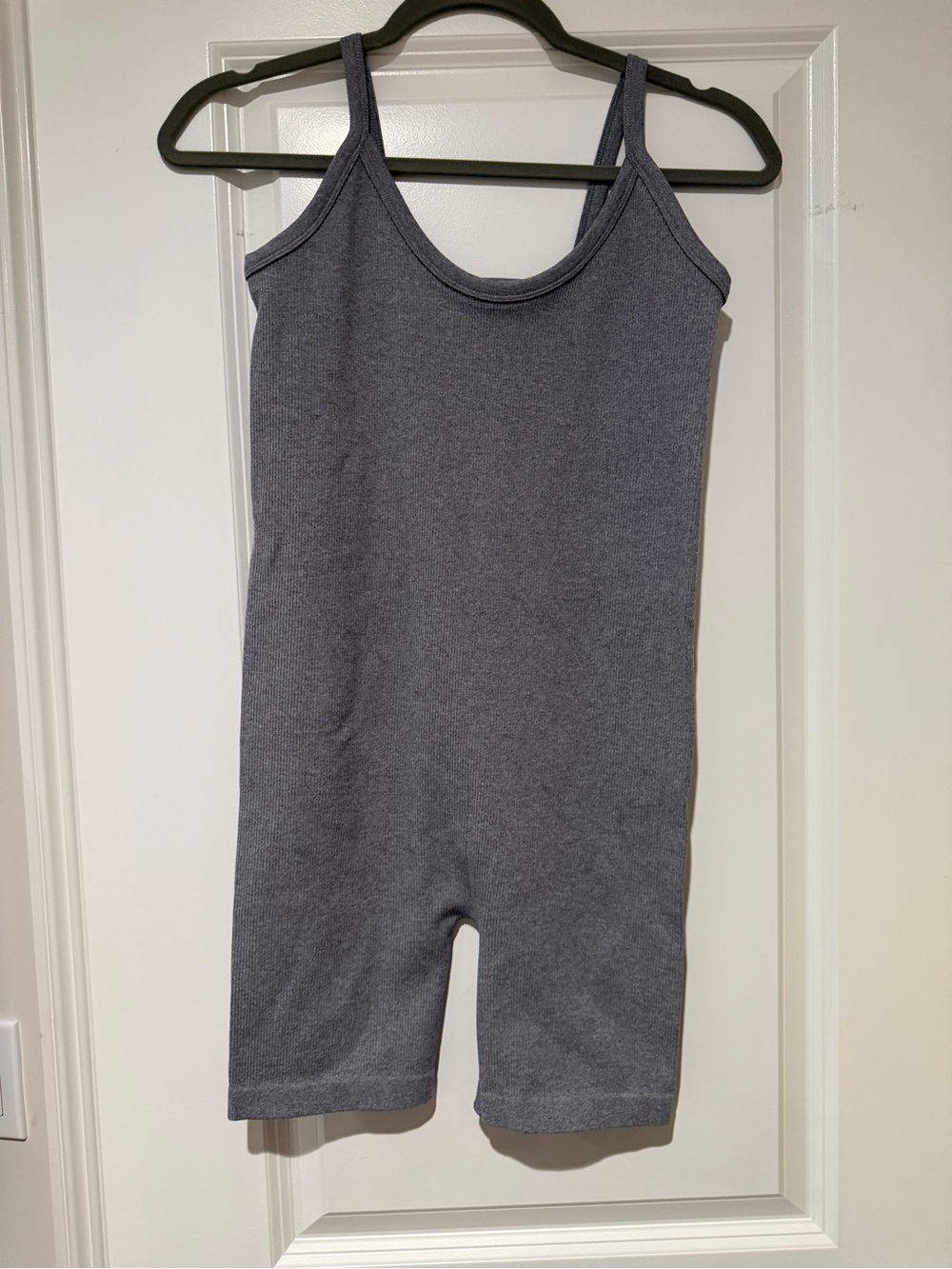 Zenana Outfitters Gray Stretch Tank Romper size L/XL NWOT
